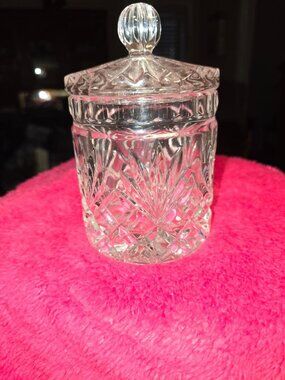 Vintage Essex Clear Lead Crystal Candy / Biscuit Jar